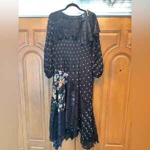 Elegant Black Floral Dress